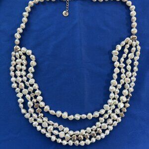 Silpada 4 Strand Layer Cake Pearl Necklace N2265